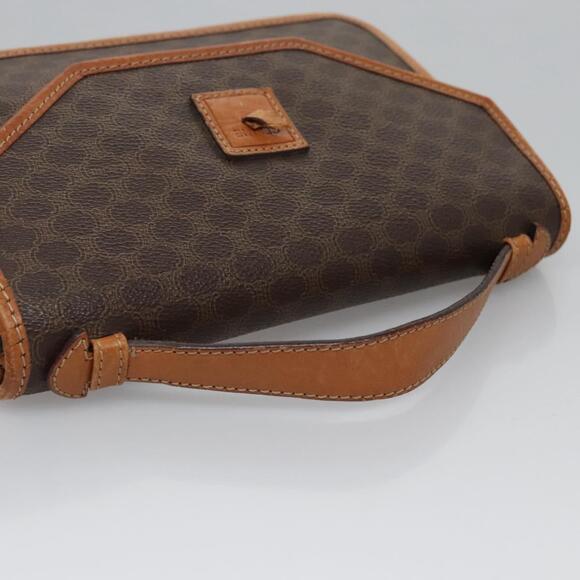 CELINE Macadam Canvas Hand Bag Pvc Leather Brown - Picture 6 of 13